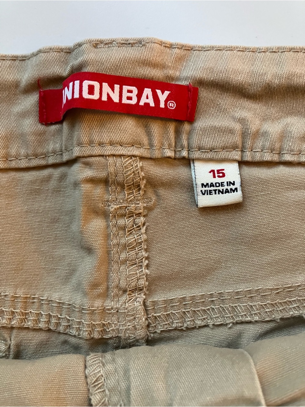 NEW! UNIONBAY High-Rise Khaki Shorts XL 4-inch Delaney Tan - Picture 4 of 9